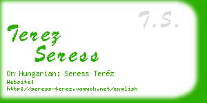 terez seress business card
